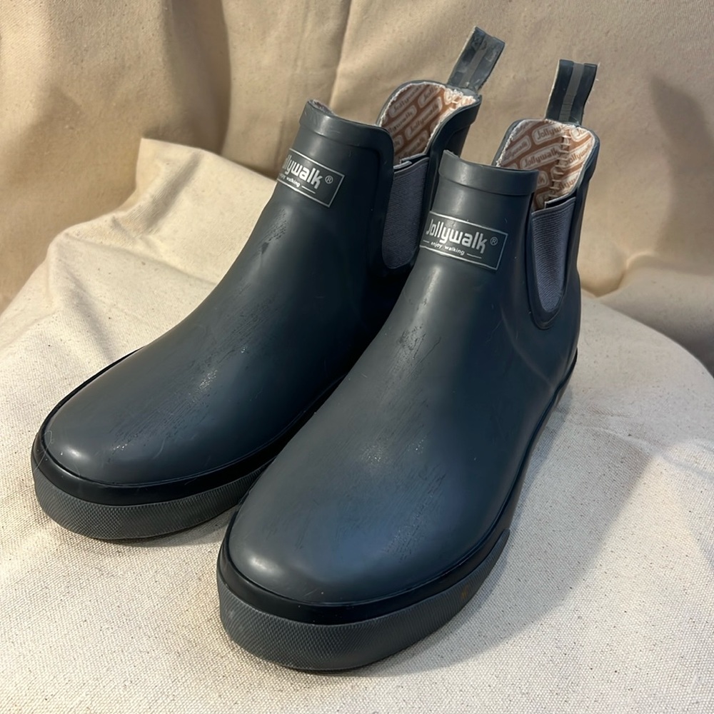 Jolly walk Rain Boots Shoes Short Anti-Slip Fashionable Casual Women comfort